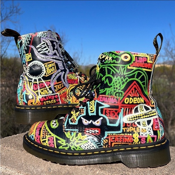 Dr. Martens Shoes - Dr. Martens x Mark Wigan KABOOM GRAFFITI Pascal Boots